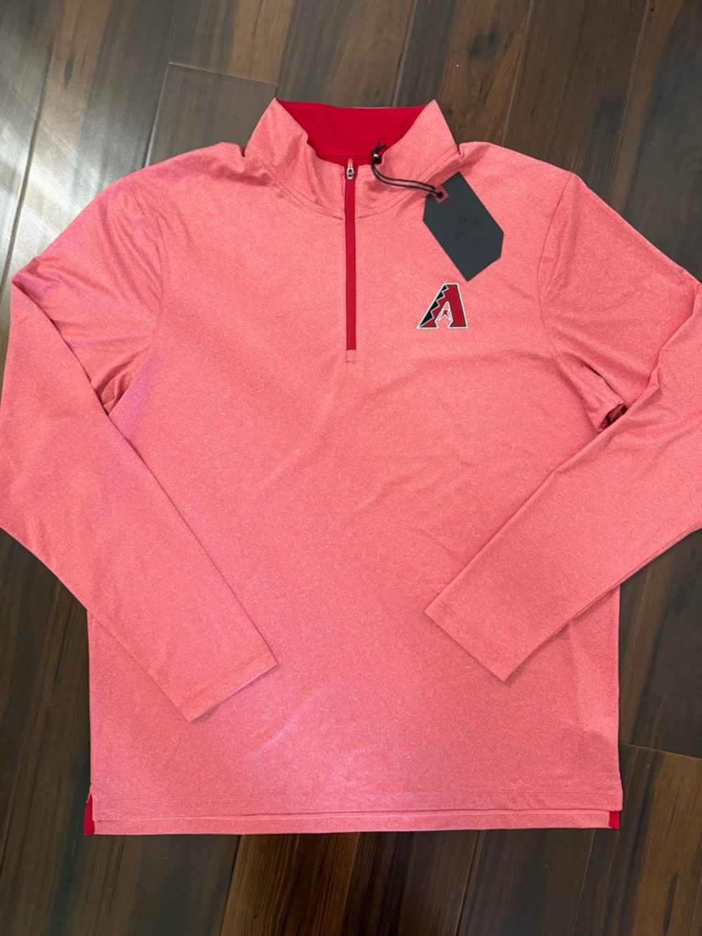 MLB Antigua Arizona Diamondbacks 1/4 Zip Lightweight Long Sleeve Pullover